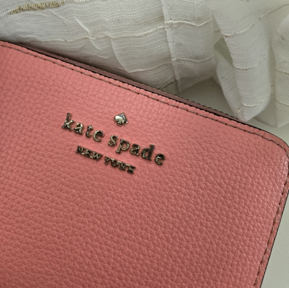 Kate Spade Leather Pink Wallet Poppy - Picture 3 of 8